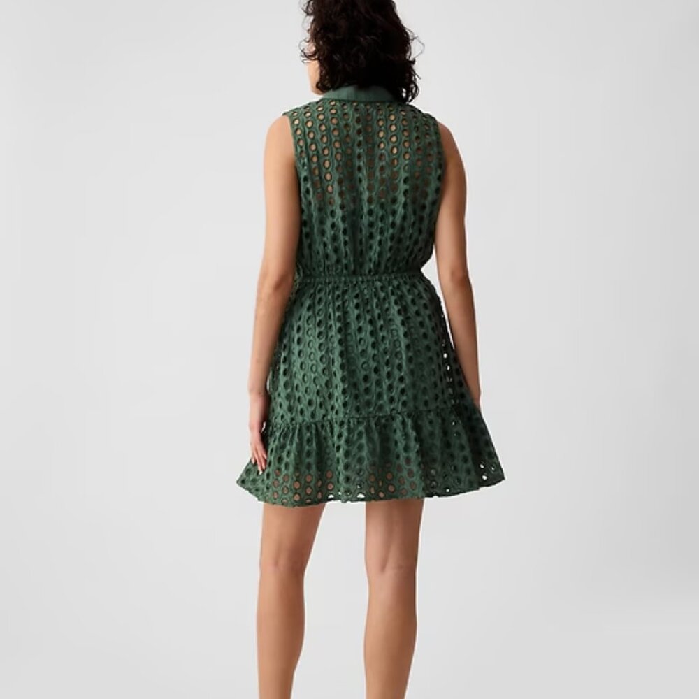 Gap Eyelet Tiered Mini Dress - Picture 2 of 5